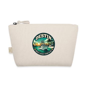 Destin Luckiest Fishing Village Retro Emblem - Organic Pouch - nature - Front