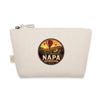 Napa Valley Wine Country Vintage Hot Air Balloon - Organic Pouch - nature - Front