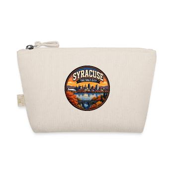 Syracuse : Le badge de la Skyline rétro des lacs de Salt City - Trousse biologique - nature - Devant
