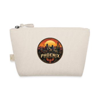 Phoenix Valley of the Sun Retro Saguaro Badge - Organic Pouch - nature - Front