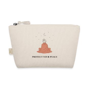 Protect Your Peace - Minimalist Line Art - Organic Pouch - nature - Front