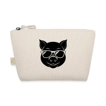 Pig in Sunglasses - Organic Pouch - nature - Front