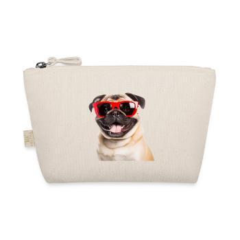 Carlin cool avec des lunettes de soleil rouges - Trousse biologique - nature - Devant