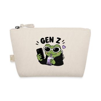 Grenouille de la génération Z avec une esthétique de mème drôle à la Boba Kawaii - Trousse biologique - nature - Devant