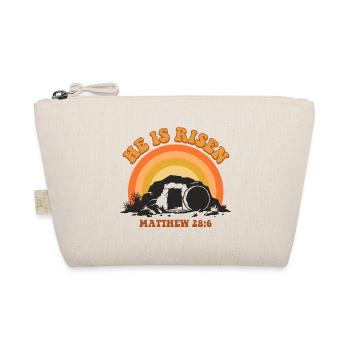 Risen Jesus Retro Sunset - Organic Pouch - nature - Front