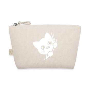 Chat perplexe derrière le rideau - Trousse biologique - nature - Devant
