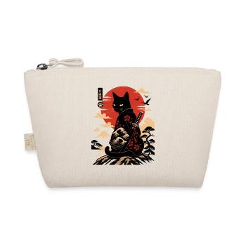 Katzen-Samurai am Sonnenuntergang - Bio-Täschchen - Natur - Vorne