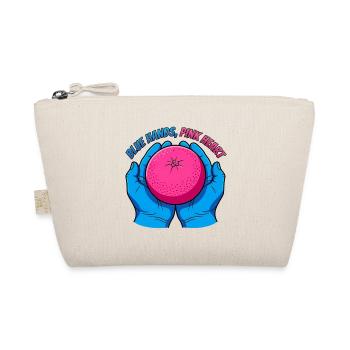 Blue Hands and Pink Fruit – Pop Art - Organic Pouch - nature - Front