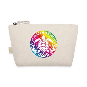 Rainbow Turtle Mandala Ocean Circle - Organic Pouch - nature - Front
