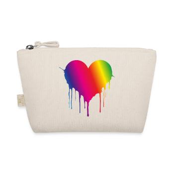 Cœur Arc-en-ciel Goutte - Trousse biologique - nature - Devant