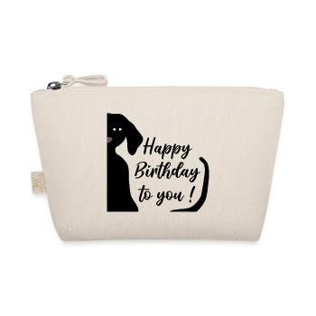 Joyeux anniversaire teckel - Trousse biologique - nature - Devant