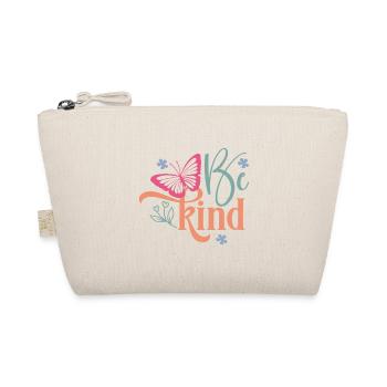 Be Kind Butterfly Floral Design - Organic Pouch - nature - Front