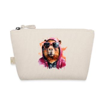Cool Capybara with Sunglasses Funny Capybara - Organic Pouch - nature - Front