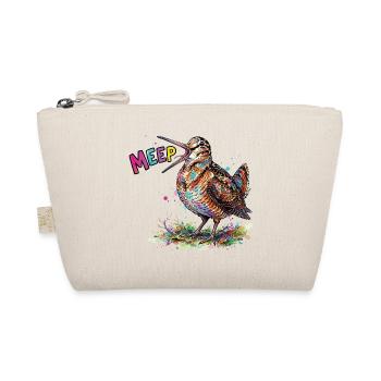 Colorful Woodcock Meep Bird Comic Design - Organic Pouch - nature - Front