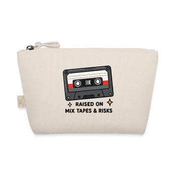 Retro Cassette Tape 80s 90s Nostalgia Vintage Musi - Organic Pouch - nature - Front