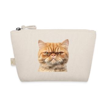 Grumpy Ginger Cat Studio Portrait - Organic Pouch - nature - Front