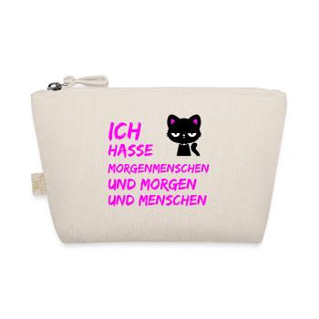 ICH HASSE MORGENMENSCHEN UND MORGEN UND MENSCHEN - Bio-Täschchen - Natur - Vorne