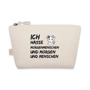 ICH HASSE MORGENMENSCHEN UND MORGEN UND MENSCHEN - Bio-Täschchen - Natur - Vorne