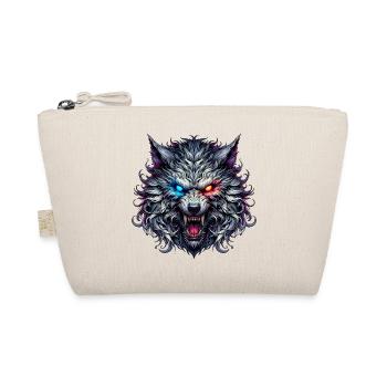 Neon Dual Eyed Wolf - Organic Pouch - nature - Front