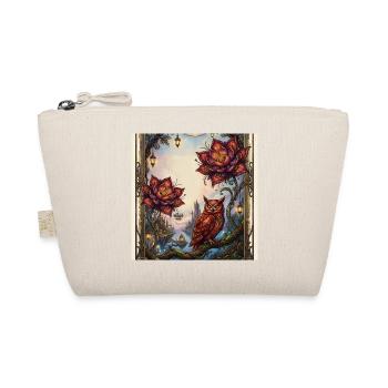 Flower and Steam Owl - Organic Pouch - nature - Front