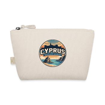 Retro Cyprus Aphrodite's Rock Badge - Organic Pouch - nature - Front
