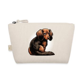Long-haired Dachshund Dachshund Holder Dachshund Tekkel - Organic Pouch - nature - Front