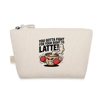 Battez-vous pour votre droit au latte – Boxing coffee cup - Trousse biologique - nature - Devant
