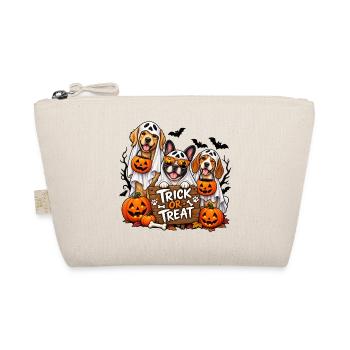 Halloween-Hunde Süßes oder Saures - Bio-Täschchen - Natur - Vorne