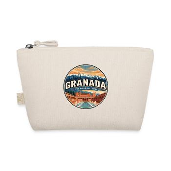 Retro Granada Alhambra Palace Badge - Organic Pouch - nature - Front