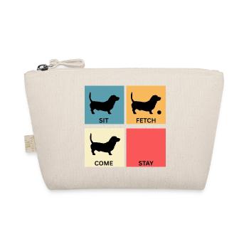 Basset Hound Hundeliebhaber Geschenk für Hundemama - Bio-Täschchen - Natur - Vorne
