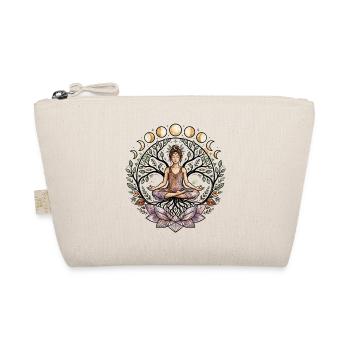 Yoga Woman Tree of Life Lotus Moon Phases - Atma Boho - Organic Pouch - nature - Front