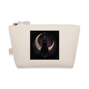 Chat noir gothique – Lune croissante - Trousse biologique - nature - Devant