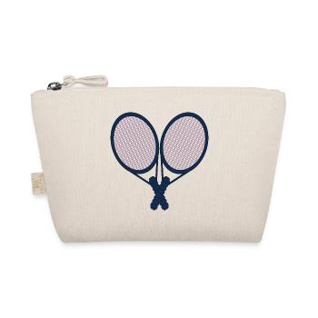 Tennisschläger - Tennis Paar - Bio-Täschchen - Natur - Vorne