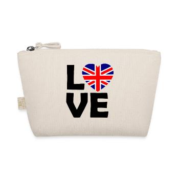 UK Flaggenherz - Bio-Täschchen - Natur - Vorne