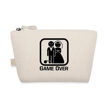 Game Over Hochzeit Shirt - Bio-Täschchen - Natur - Vorne