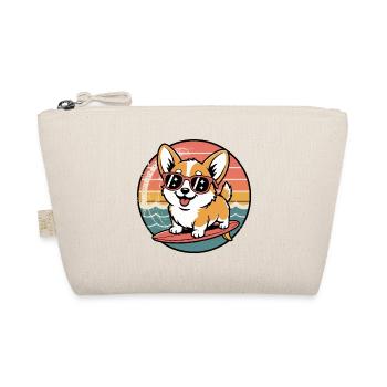 Corgy Surfer - Bio-Täschchen - Natur - Vorne