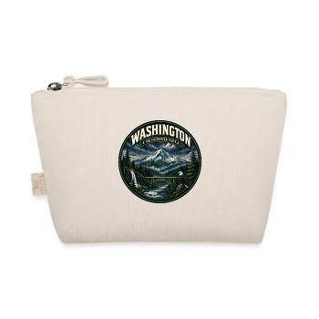 Washington Evergreen State Vintage Eagle Abzeichen - Bio-Täschchen - Natur - Vorne