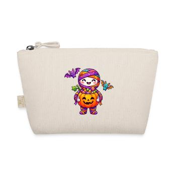 Kawaii Halloween Kürbisfreude - Bio-Täschchen - Natur - Vorne