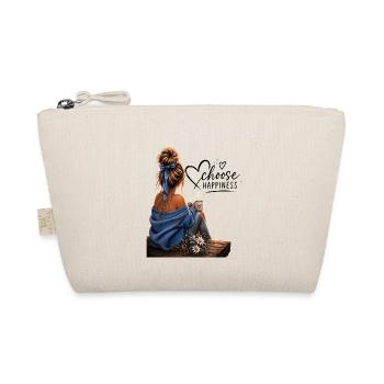 Choose Happiness: Cozy Blue Moment - Bio-Täschchen - Natur - Vorne