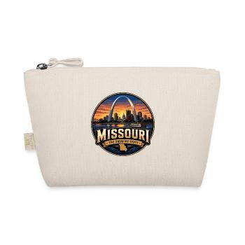 Missouri Show-Me State Retro Gateway Arch-Abzeichen - Bio-Täschchen - Natur - Vorne