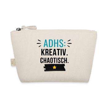 ADHS – Kreativ. Chaotisch. - Bio-Täschchen - Natur - Vorne