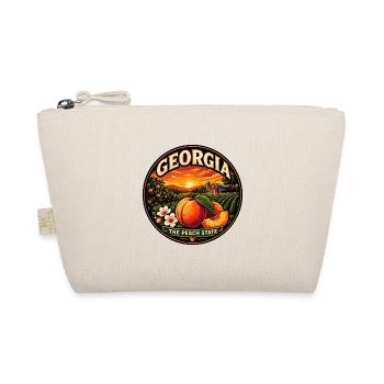 Georgia Das Peach State Retro Orchard Abzeichen - Bio-Täschchen - Natur - Vorne