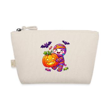 Süße Mama mit Kürbis-Halloween - Bio-Täschchen - Natur - Vorne