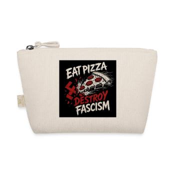 Pizza gegen Faschismus - Bio-Täschchen - Natur - Vorne
