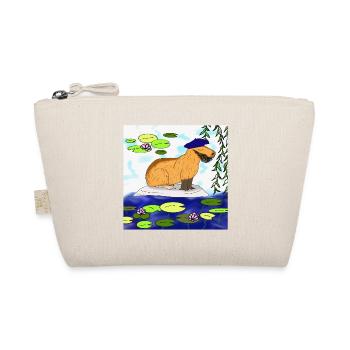 Capybara im Seerosen Teich - Bio-Täschchen - Natur - Vorne