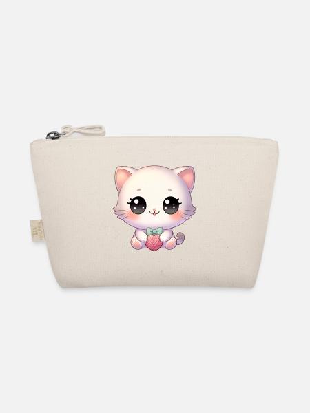 Kawaii Chibi Katze - Bio-Täschchen - Natur