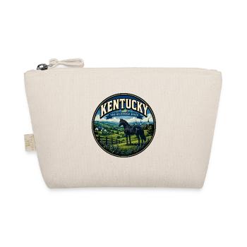 Kentucky Bluegrass State Retro Pferdeabzeichen - Bio-Täschchen - Natur - Vorne