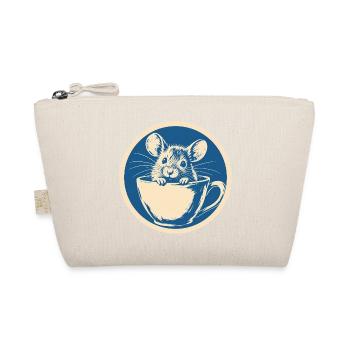 Maus in der Teetasse - Bio-Täschchen - Natur - Vorne