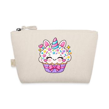 Pastell-Einhorn-Cupcake-Illustration - Bio-Täschchen - Natur - Vorne