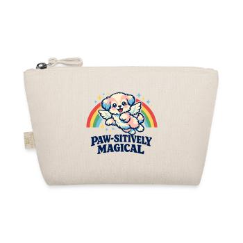 Paw-sitiv magischer Kawaii-Engelhund-Regenbogen - Bio-Täschchen - Natur - Vorne